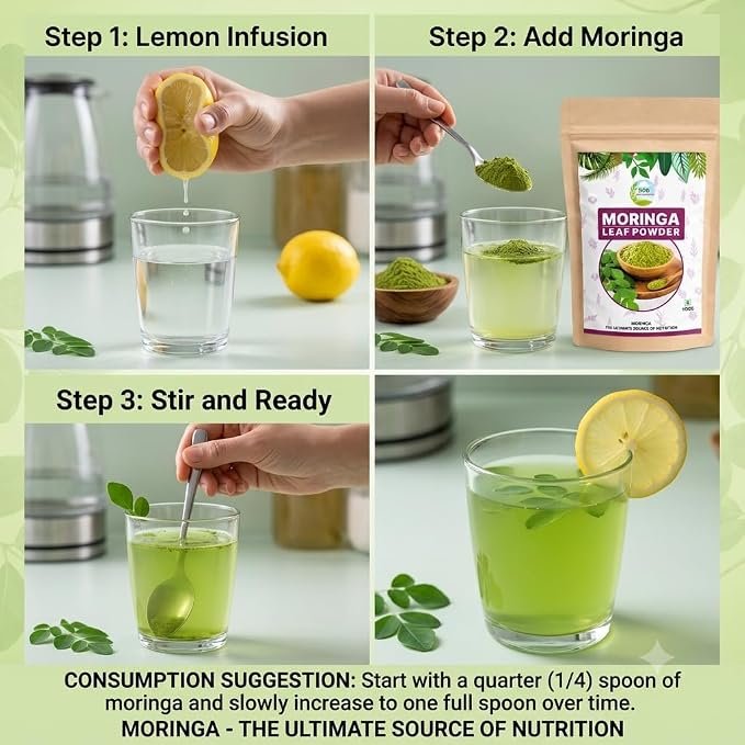 SPS Natural Wellness Moringa Leaf Powder 100g | 100% Pure Organic Superfood for Immunity & Energy view 4