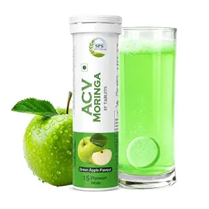 SPS Natural Wellness ACV Moringa Effervescent Tablets, Pack of 15 | Zero Calories, No Added Sugar | Supports Metabolism, Appetite Control, Gut Health & Weight Management Formula